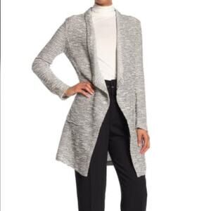Bagatelle Draped Front Woven Knit Cardigan Medium NEW